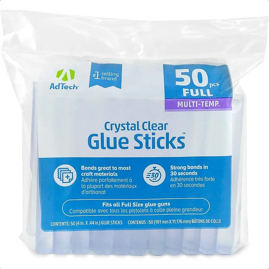 

Crystal Clear Hot Glue Gun Sticks W22014ZIP50 Full Size Hot Glue Sticks. Allpurpose glue sticks for crafting scrapbooking more.