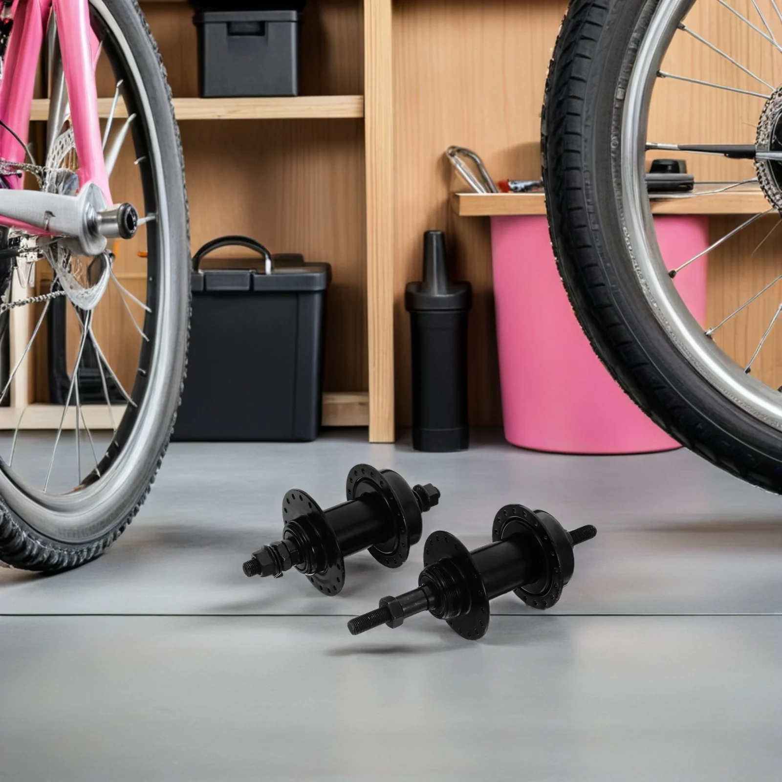 

2Pairs Bicycle Hub Metal Hollow Shaft Disc Brake 36 Hole Front Rear Quick Release Replacement Cycling Accessory