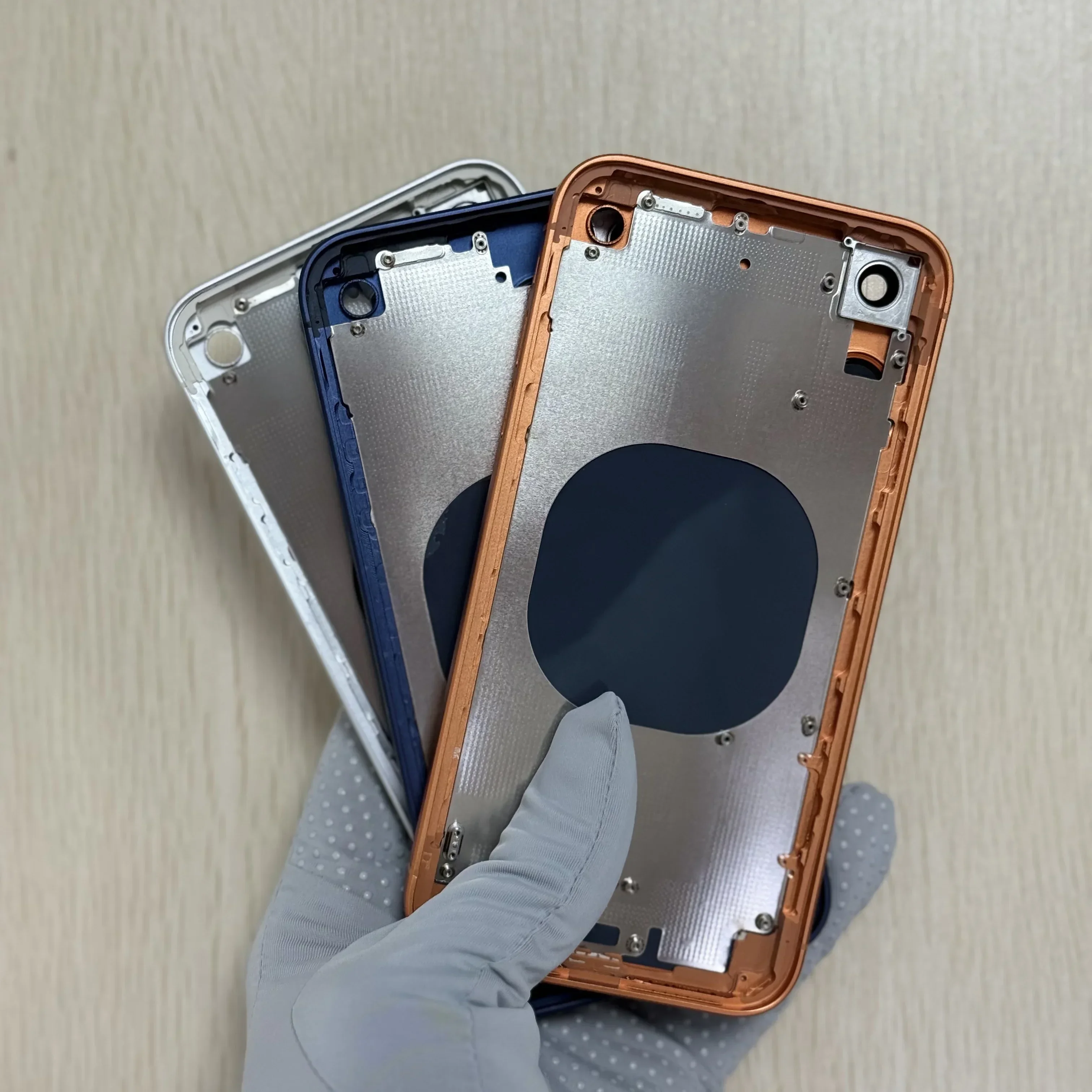 For Iphone  Xr Convert To 17 Pro Diy XR Like 17 Pro With Tray Rear Back Housing Back Panel