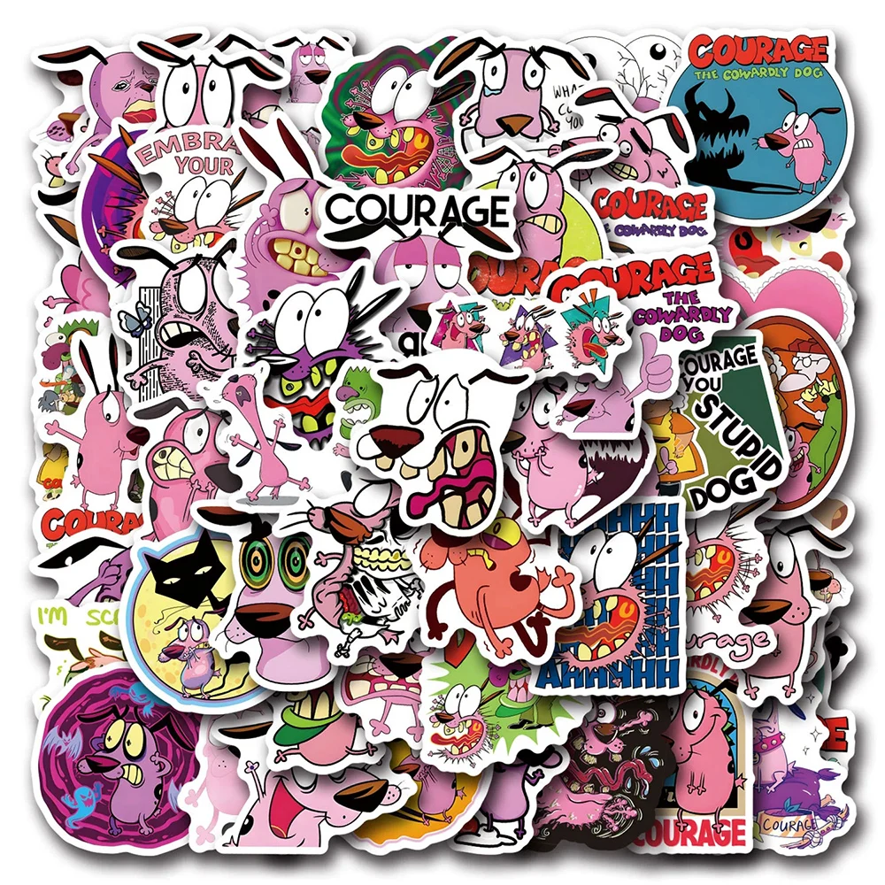 10/30/55 Stück lustige Curage The Cowardly Dog Cartoon Aufkleber Dekoration DIY Gepäck Skateboard Telefon Fahrrad Anime Aufkleber Aufkleber Spielzeug