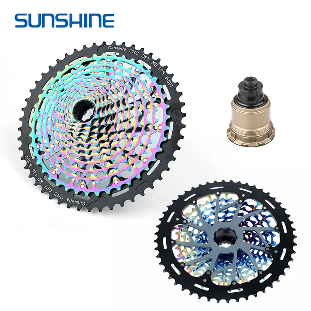 SUNSHINE CNC XD Bicycle Cassette 11S 12S Flywheel 46T/50T/52T Sprocket Mountain Bike Parts Wide Gear Ratio Freewheel for SRAM