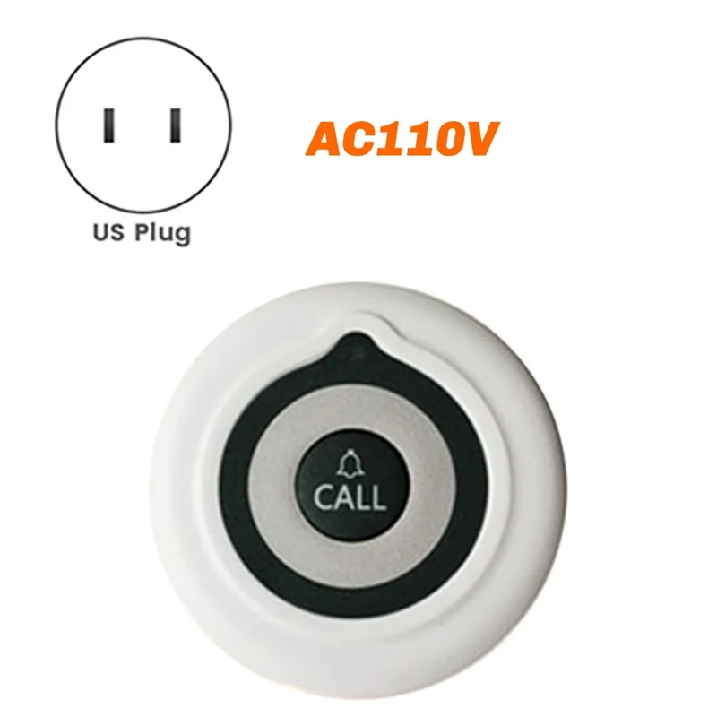 Optimal Wireless Calling System 3Call Button Transmitters 1Wrist Watch Pager Forrestaurants, Hotels, Cafes, Bars US Plug