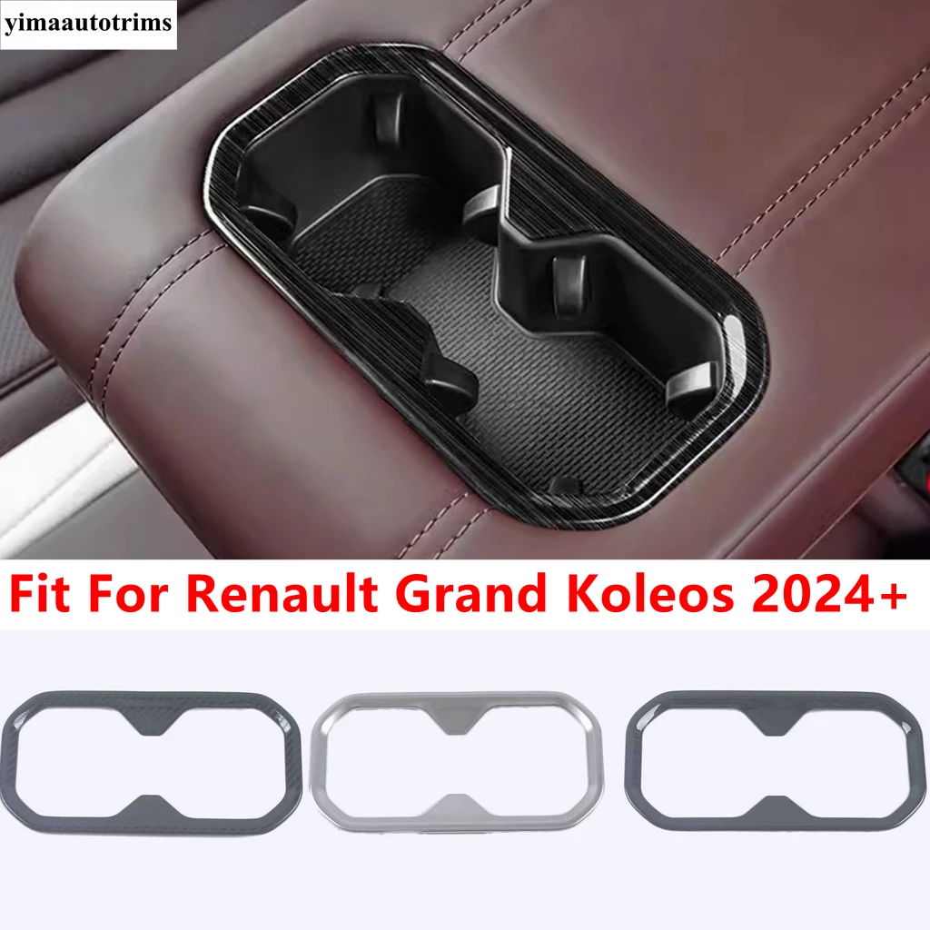 

Rear Water Cup Holder Frame Panel Decoration Cover Trim Stainless Steel Interior Accessories For Renault Grand Koleos 2024 2025