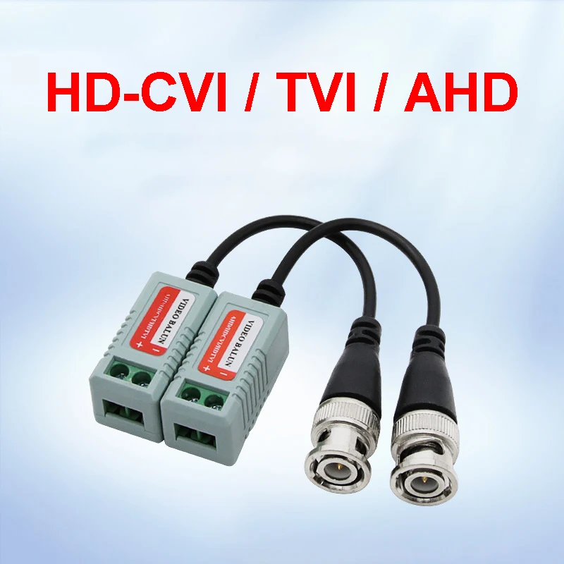BNC Video Balun Connector Passive Transceiver 3000FT UTP Balun CAT5 CableHD 202HD For AHD TVI CVI Analog CCTV Camera Accessories