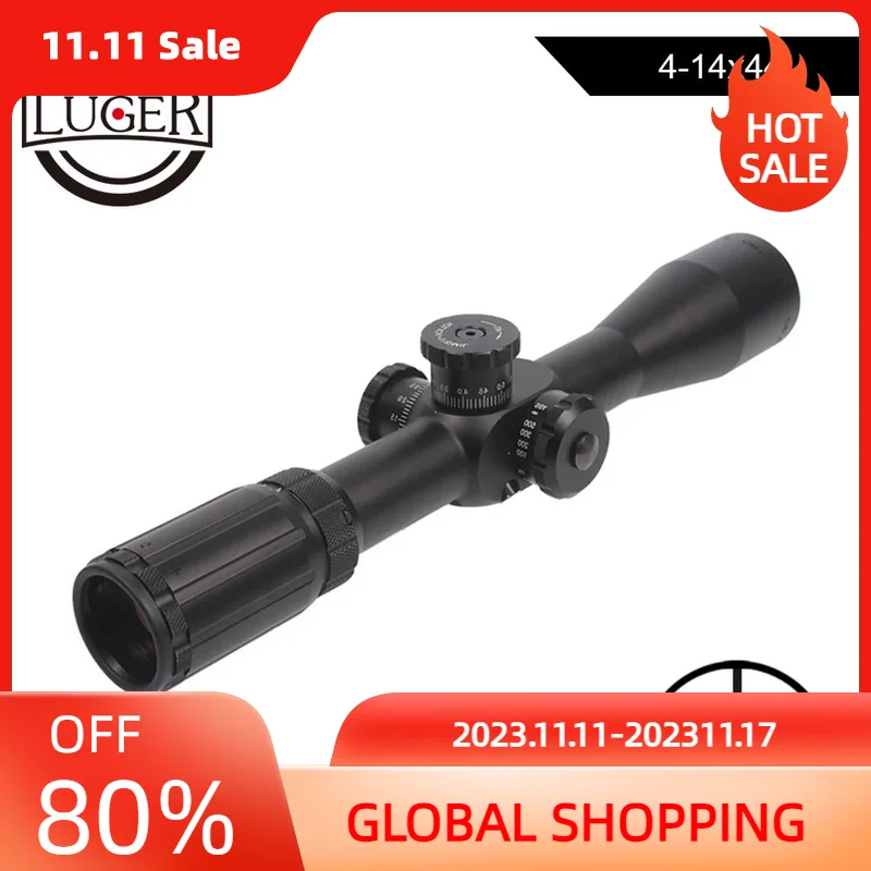 4-14X44 FFP Scope First Focal Plane Glass Mil Dot Reticle Tactical Optics Sight Hunting Scope Side Parallax Air Guns Rifle Scope