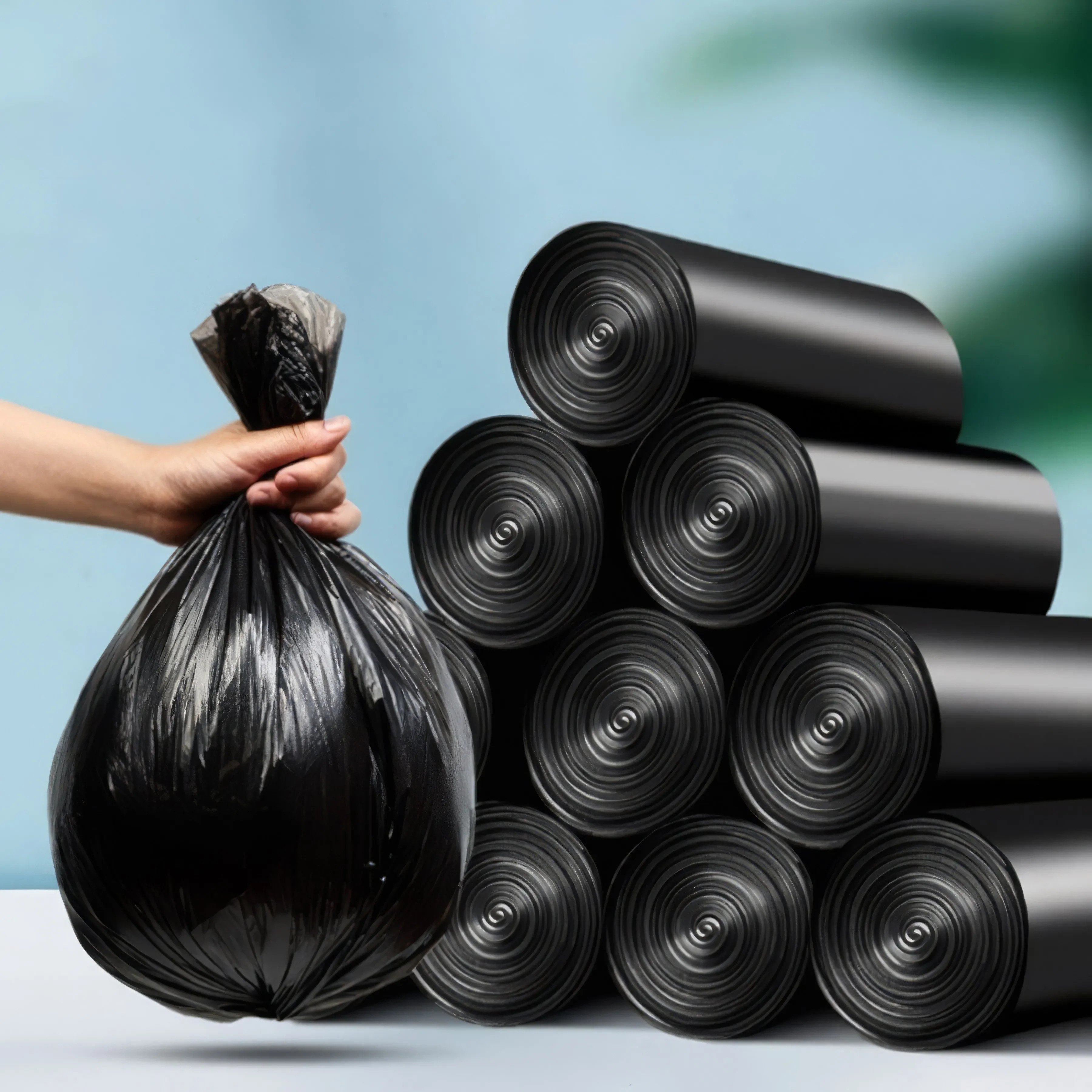 100 Black Garbage Bags, Designed To Prevent Odor and Leakage, Suitable for Small Trash Cans, Practical Bags - Detail 1