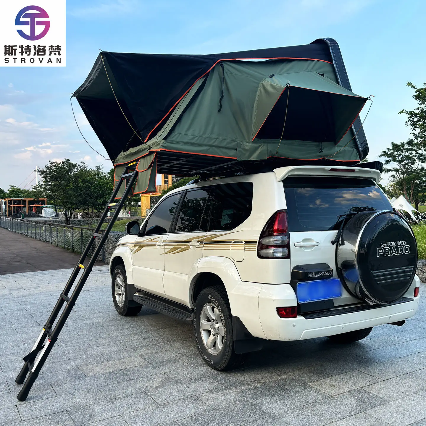 

STLF LZS High Quality Lightweight 3-4Person SUV & Truck Camper Van Car Roof Top Tent China Hard ABS Shell with Aluminum for Camp