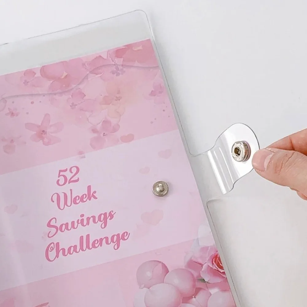 Ahorre dinero Desafío de ahorros de 52 semanas con carpeta de ahorros interior de PVC de 13 hojas, portátil de gran capacidad