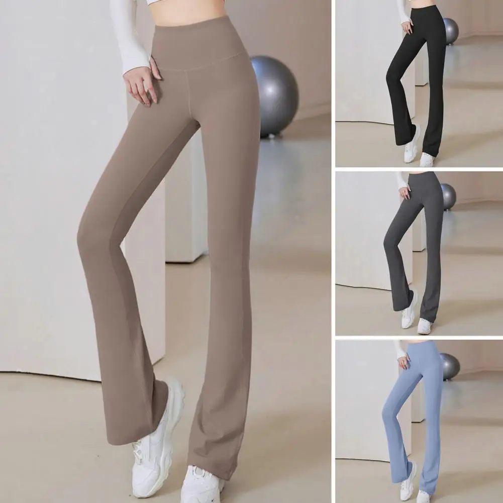 

High Elastic Women Trousers Stylish Comfortable Women's Flared Pants High Waist Yoga Trousers for Fitness Home Outdoor