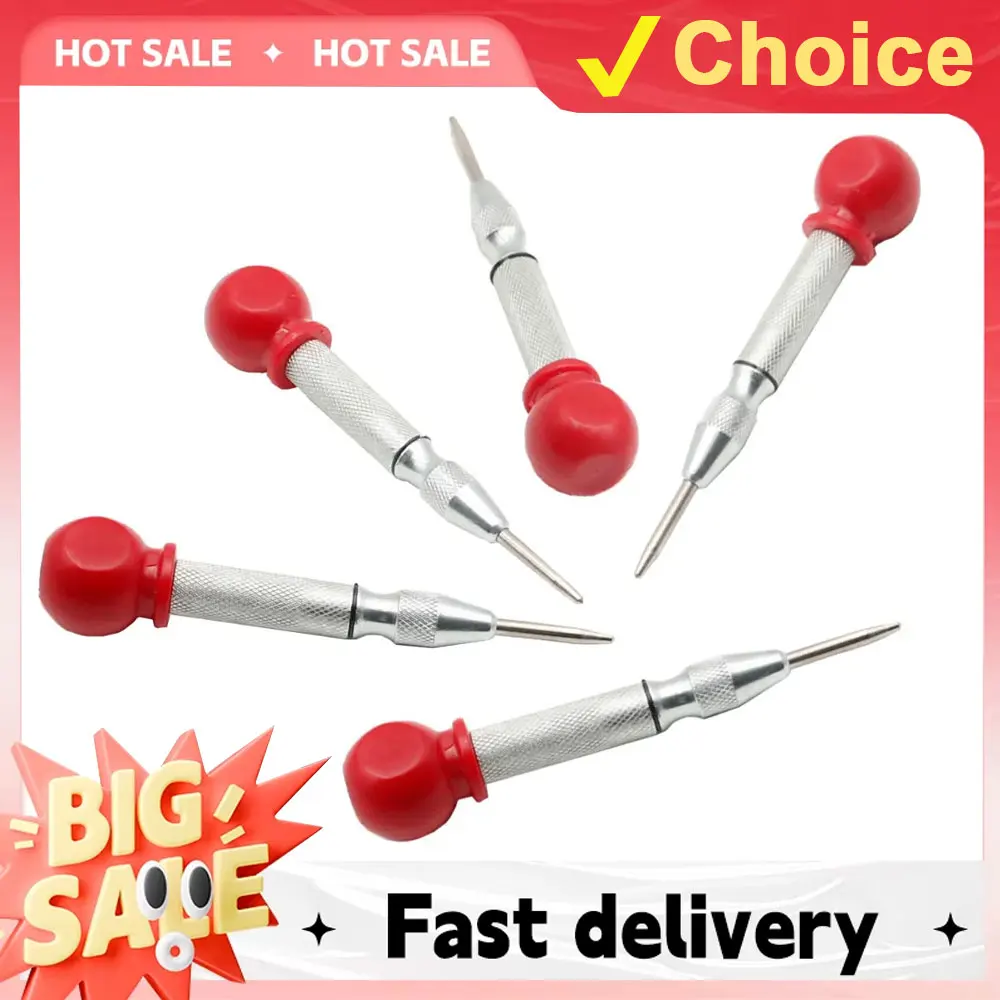 1PC Silvery Center Punch Automatic Spring Positioner Glass Striker Window Breaker Punch Centering and Punching Tool Accessories