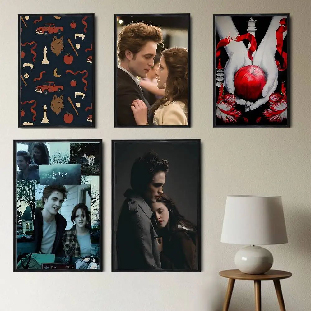 movie Edward and Bella Twilight Poster Prints Wall Art Painting Picture Gift Living Room Bar Restaurant Dec Sticker Large