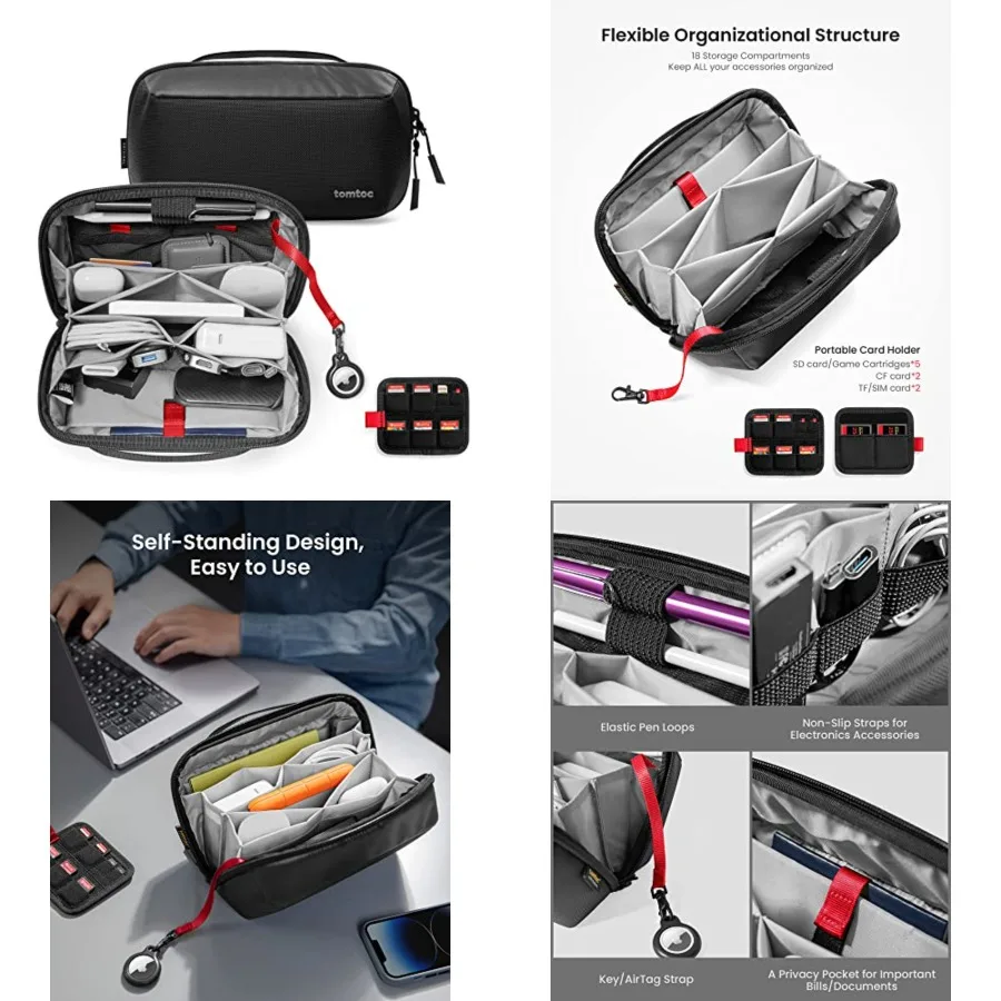 

Electronic Organizer Acceory Pouch for acBook Charger, Cable, Power Bank, Hard Drive, Cord, Water-reitant torage Bag with Reova