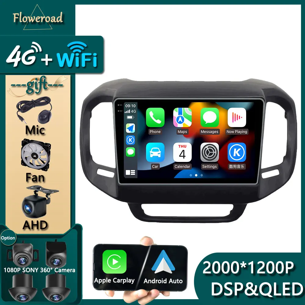 

Android 13 Car Radio For FIAT Toro 2017-2021 Multimedia Video Player Navigation GPS Carplay Stereo Monitor 8GB+256G No 2 Din DVD