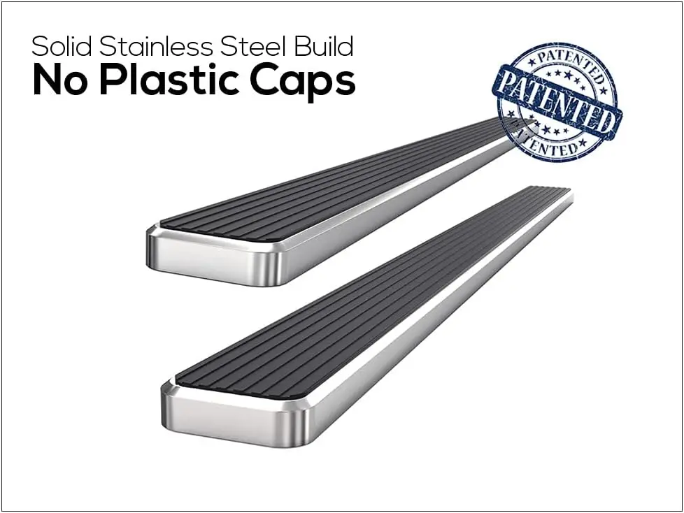 لوحات الجري مقاس 6 بوصات متوافقة مع دودج نيترو 2007-2012 304 من الفولاذ المقاوم للصدأ (قضبان جانبية للخطوات الجانبية)