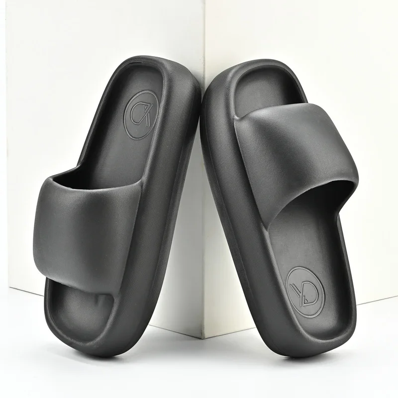 Women Slipper Pure Color Pink Black Spring And Summer 2023 New Brick Thick Sole Slipper Man Couple Outdoor EVA Sandals Home