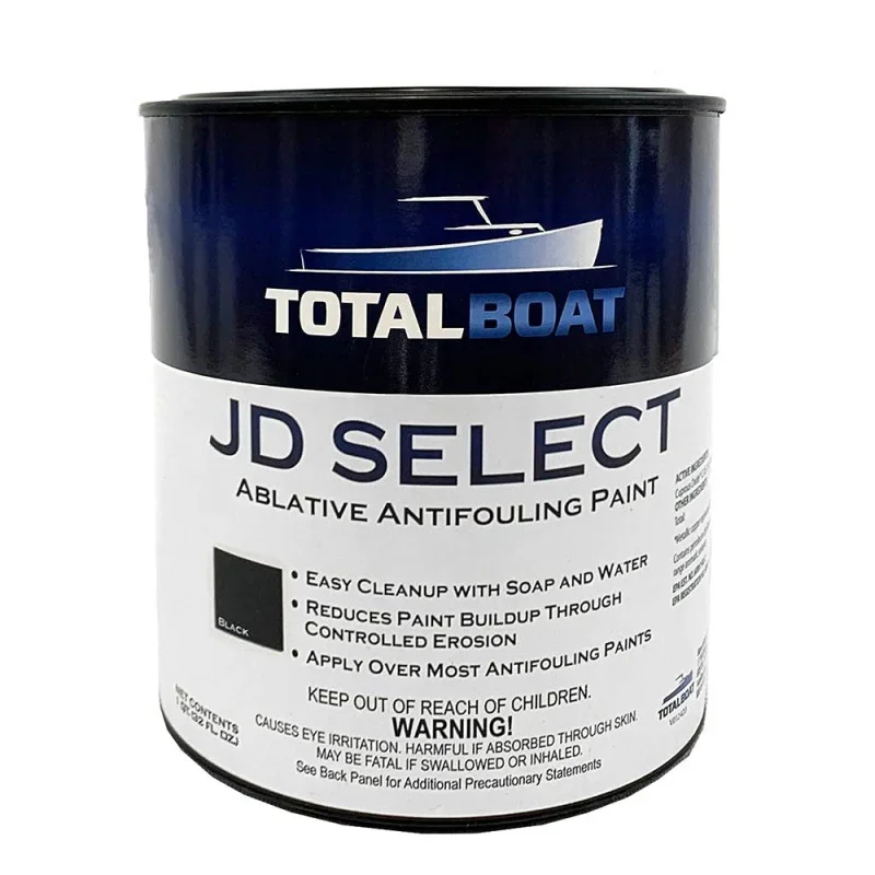 JD Select Ablative Antifouling Bottom Paint for Fiberglass, Wood and Steel Boats, Black, 1 Quart (of 1)