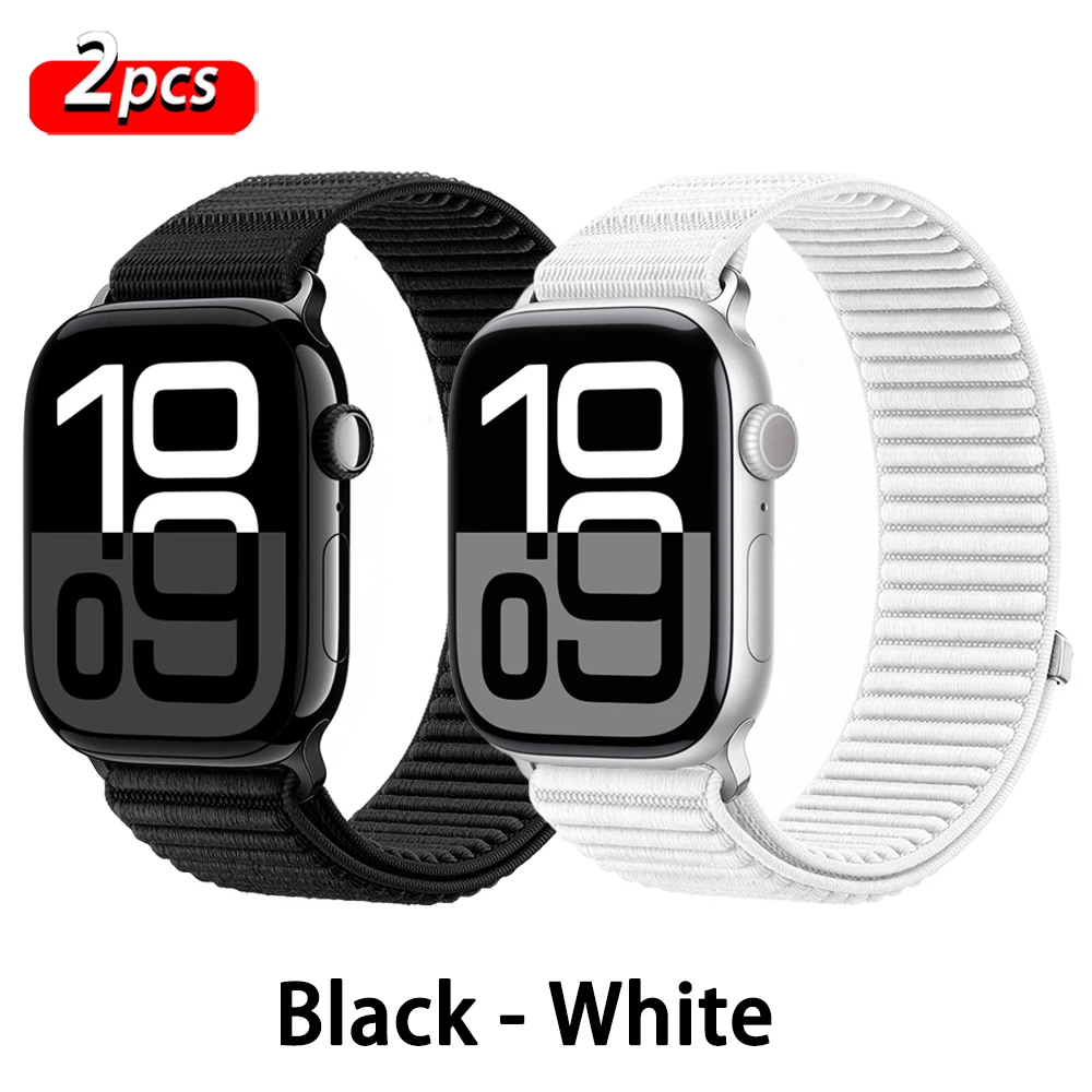 Sport-Nylon-Schlaufenarmband für Apple Watch-Armbänder 46 mm 44 mm 40 mm 42 mm 45 mm 41 mm Correa-Armband iWatch-Serie 11 SE 10 9 8 7 Ultra 3