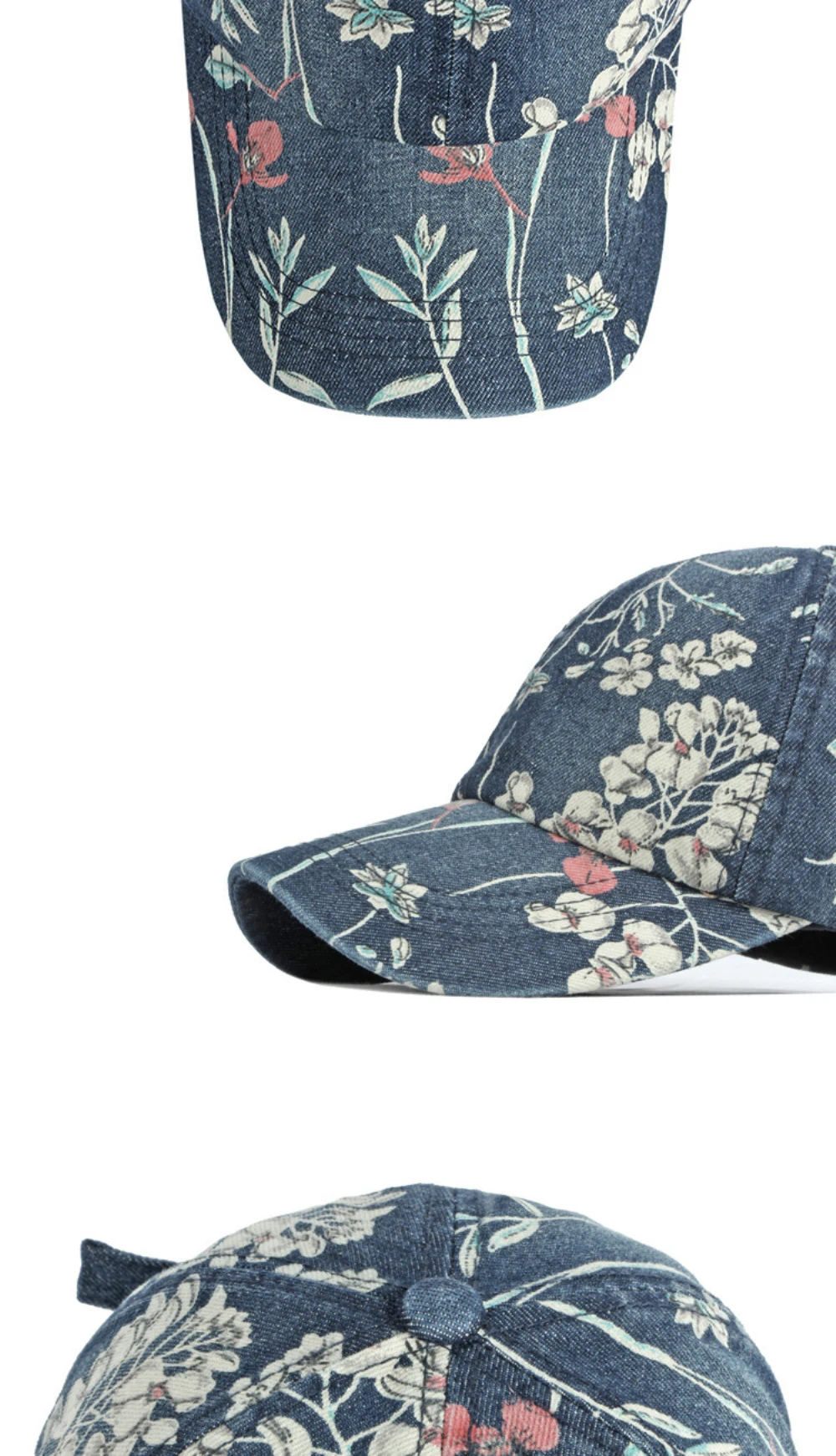 HT5090 Frühling Sommer Herbst Kappen für Männer und Frauen Stilvolle Blumen-Baseballkappe Unisex Verstellbare Snapback-Kappe Baumwoll-Baseballmütze – Detail 9