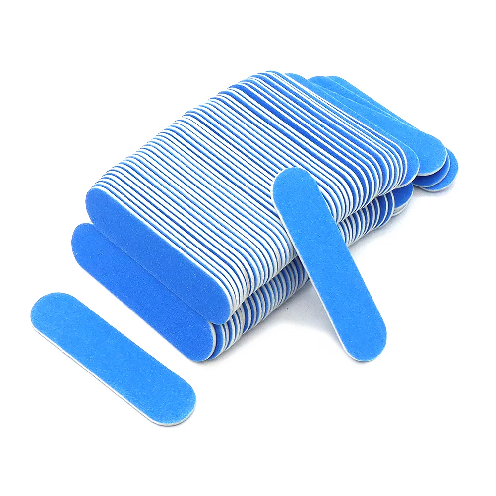 

100Pcs Wooden Mini Nail Files Double Sided Emery Board Nail File Manicure Tool Set Disposable Color Nail File For Home Salon Use
