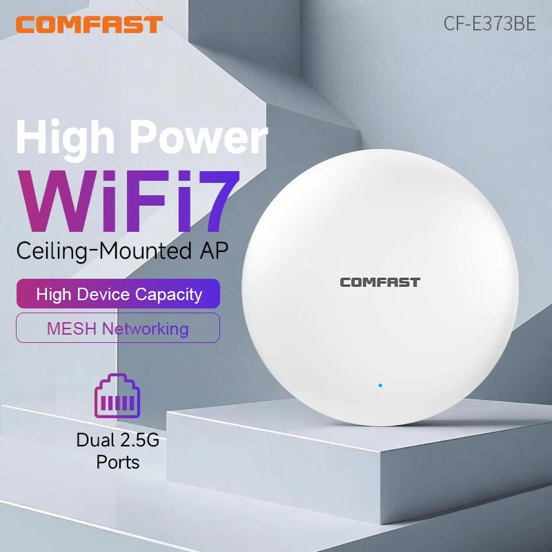 COMFAST WiFi7 Access Point Dual-Band BE3500 Ceiling AP WIFI Extender 5G Repeater Gigabit Wireless AP Router Signal Booster Mesh