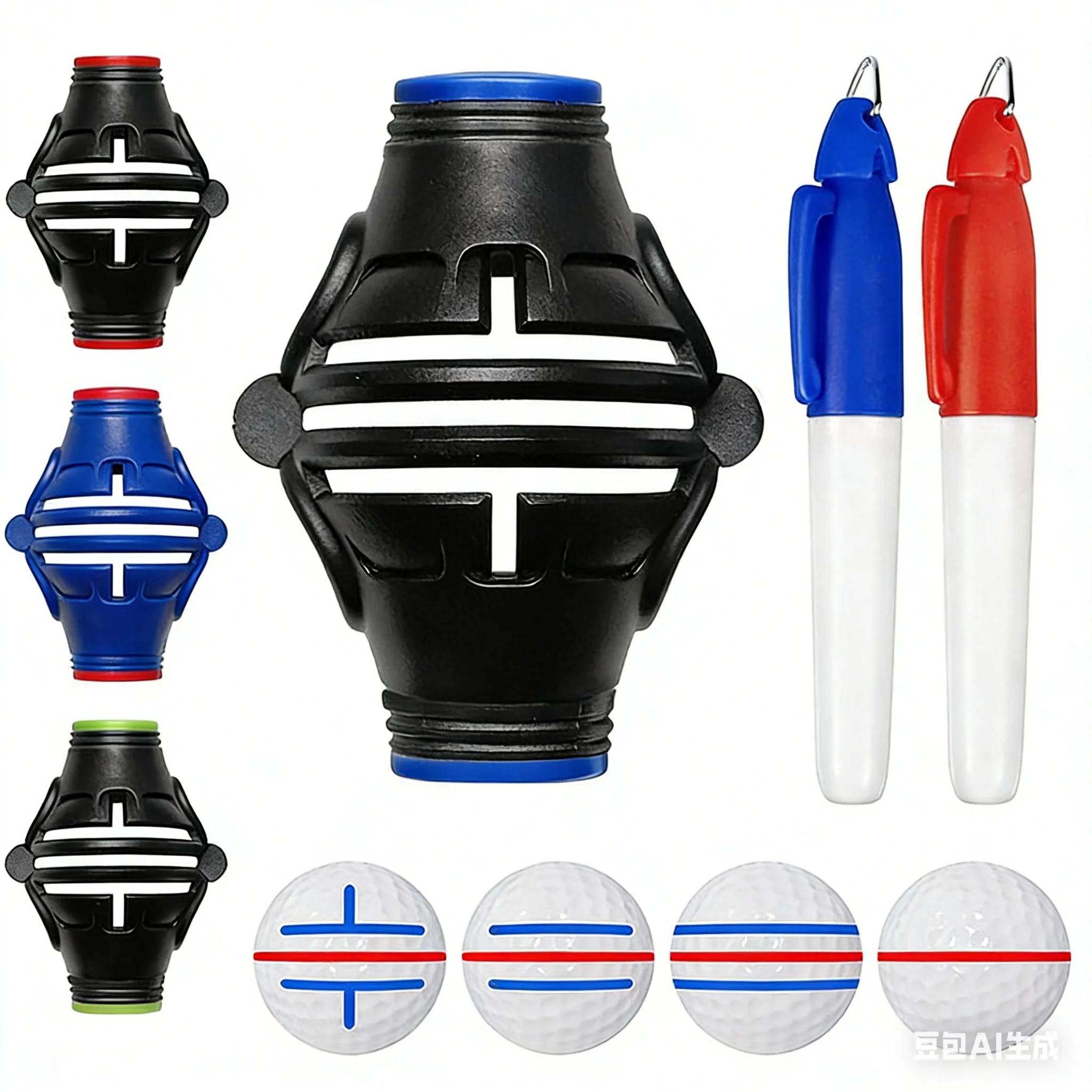 

360 Degree Rotating Golf Ball Liner Marker Template Marker Pen Golf Putting Positioning Imporve Putt Accuracy Aids Golf Tools