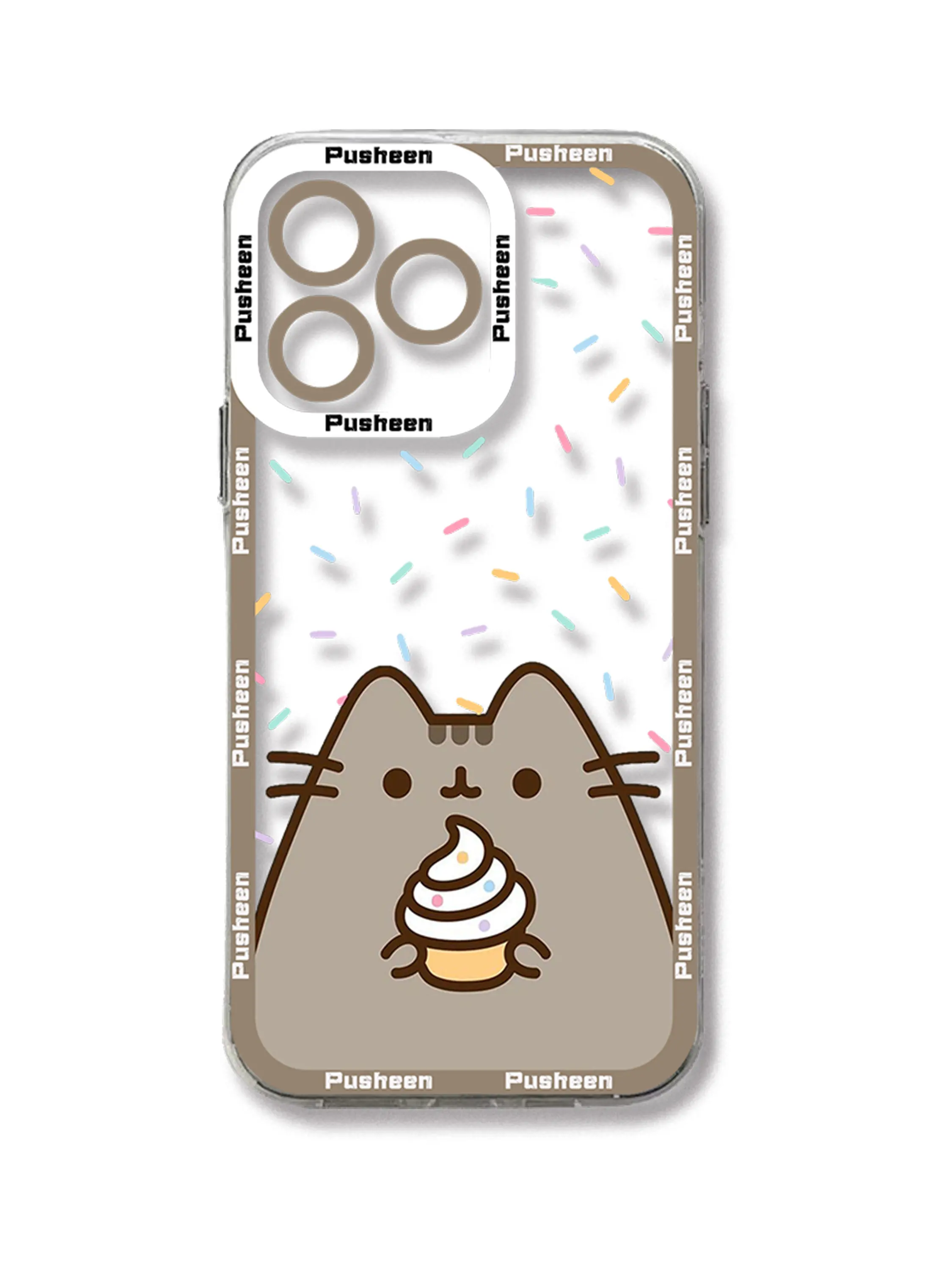 Funny Pusheen Cat Phone Case For iPhone 15 14 13 12 Mini 11 Pro Max X XR XS 7 8 SE 2020 Plus Soft Silicone Transparent Cover