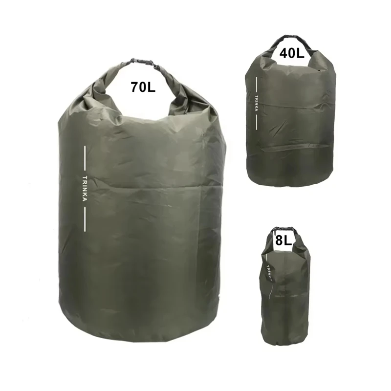 Dry Storage Bags for Rowing, Kayaking, and Canoeing, 8L, 40L, 70L, Waterproof Non-Water-Filled Bags, Suitable for Outdoor Travel