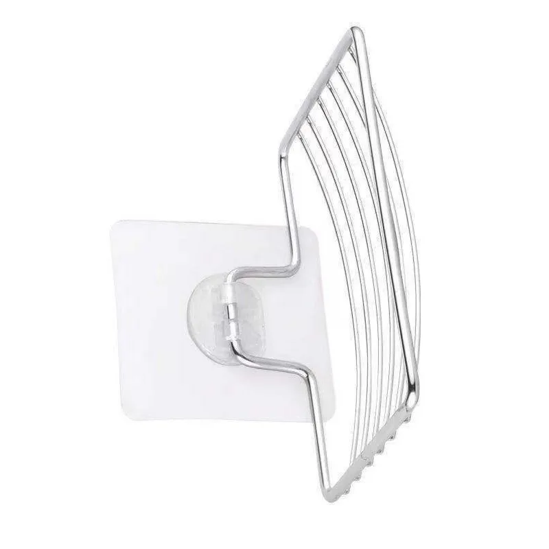 ABVJ-No-Drill Stainless Steel Soap Dish Wall-Mounted Bathroom Storage Rack, Modern Minimalist Style Design
