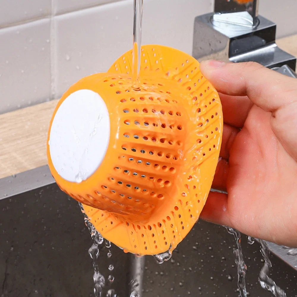 Floor Drain Hair Catcher Silicone Sink Filter, Washbasin Anti Clogging Hair Blocker, Shower Bathtub Drinage Bathroom Accessories