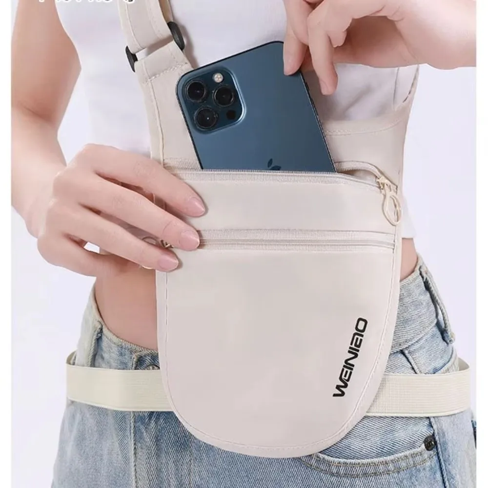 Criativo anti-roubo saco de cintura de viagem invisível leve esportes cinto saco portátil ultra-fino rfid bloqueio carteira