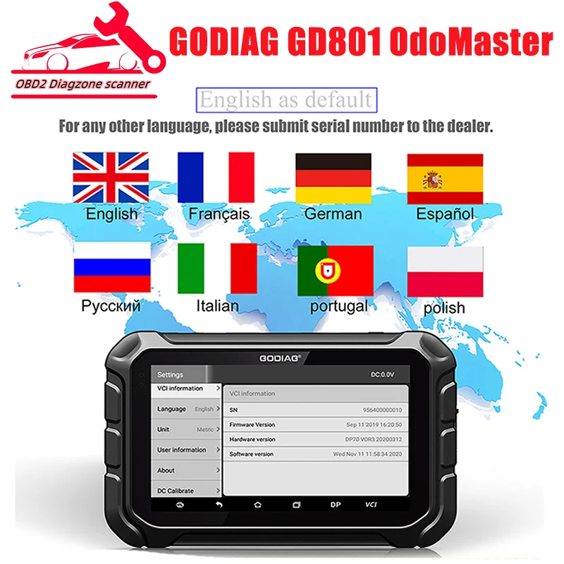 

GODIAG GD801 Full OdoMaster Than OBDSTAR X300M Auto Key Programmer OBDII Cluster Calibration Correction Tool Update Free 1 Year