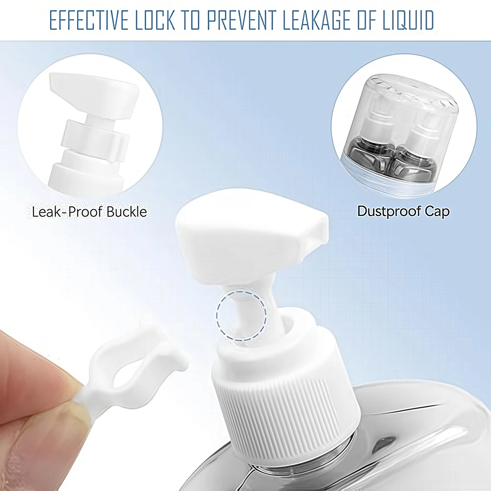 يمكن إعادة تعبئة مجموعة زجاجات لوشن السفر بشكل متكرر، ويمكن تفريغ السائل بسلاسة دون حجب.zwq #2