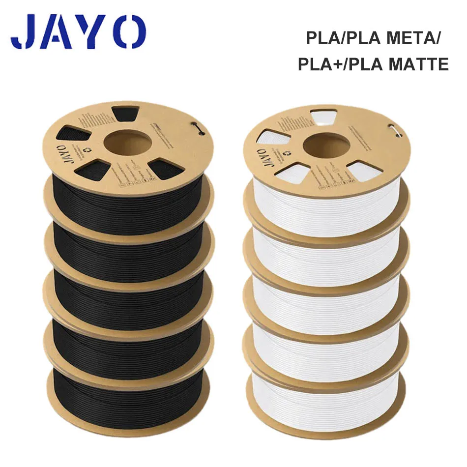 

JAYO 3D Printer Filament PLA Series 1.75MM 5Rolls/10Rolls High Strength 100% No Bubble Neatly Wound for FDM DIY Gift Material