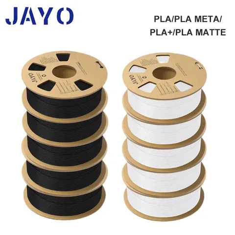 Jayo filamento de impressora 3d pla série 1.75mm 5 rolos/10 rolos de alta resistência 100% sem bolha ordenadamente ferida para fdm material de presente diy