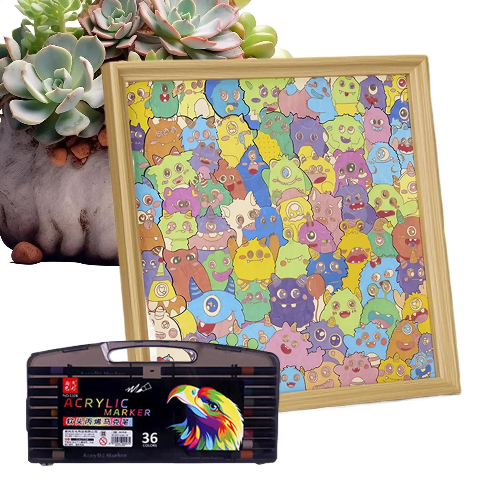 Rompecabezas de madera para niños, marco de animales de madera, Kit de decoración de juguetes divertidos, rompecabezas desafiadores para niños, estante de pared para niños, hogar y familia