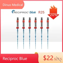 Instrumento Endodôntico Dental Reciprocante, Blue Heat Files, Reciprocação Endo NITI File, Somente Dental, Odontologia, R25, 25mm