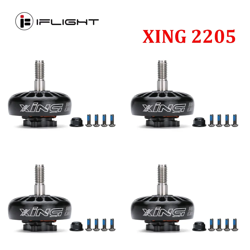 

4PCS iFlight 2025 New XING 2205 2300KV / 3200KV 4-6S FPV NextGen Motor black with 12*12mm/M2 mounting hole for FPV parts