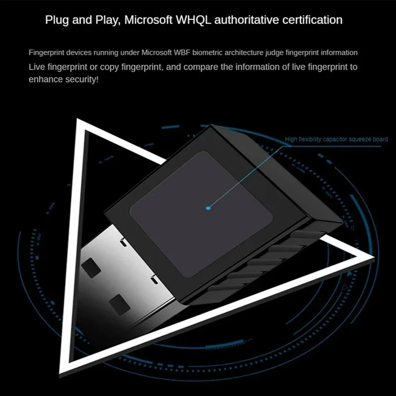 Mini USB Fingerprint Reader Module for Windows 10/11 - Biometrics Security Key Device