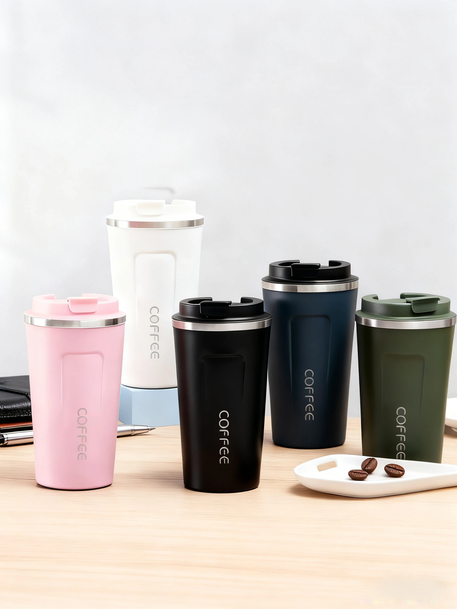 

Градиентный узор, простой дизайн, защита от ожогов, противоскользящая, долговечная изоляция, чашка для кофе-термоса.