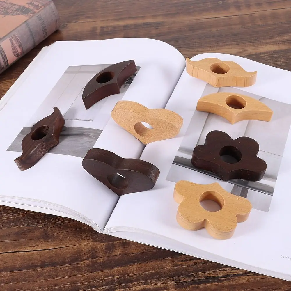 One Hand Reading Bookmarks Page Turning Fixed Wooden Thumb Bookmark Fast Reading Aids Tools Thumb Book Support School Office