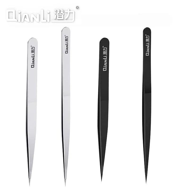 Qianli iNeezy Tweezers Hand Polished Stainless Steel BGA Jumper Repair Tools Non-Magnetic Micro Soldering Forceps