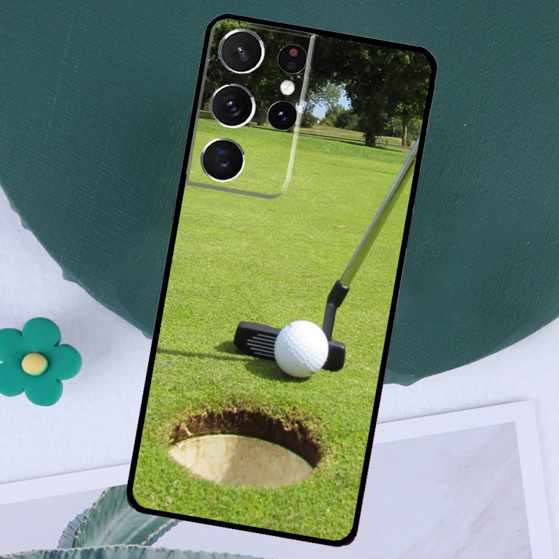 Sport Golf Ball Course Field Cover For Samsung Galaxy S24 Ultra S21 S22 S23 Plus S20 FE S8 S9 S10 Note 10 20 Ultra Case