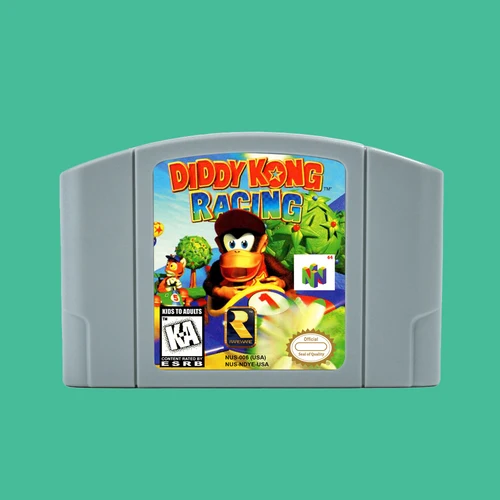 Imagen 2 del producto Cartucho de juego Diddy Kong Racing de 64 bits, versión USA NTSC o versión EUR PAL para consolas N64