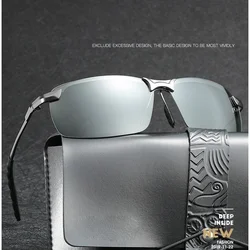 Classic Mens Polarized Sunglasses Photochromic Driving Male Change Color Gradient Sun Glasses Day Night Vision Driver's Eyewear