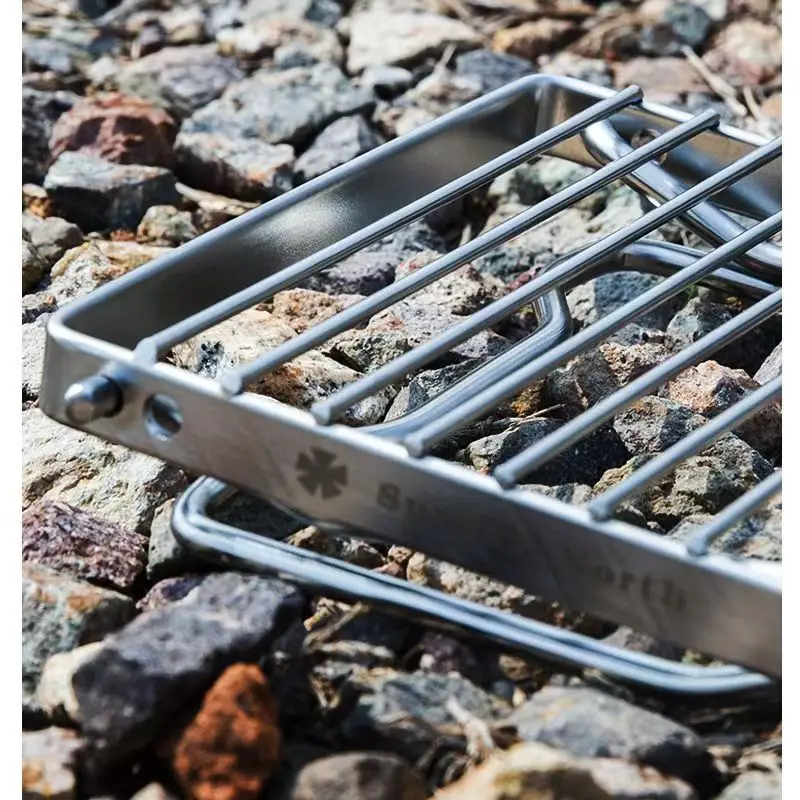 

New Folding Stove Bracket, Mini Stainless Steel Barbecue Rack, Adjustable Baking Plate, Outdoor Camping Gear Supplies