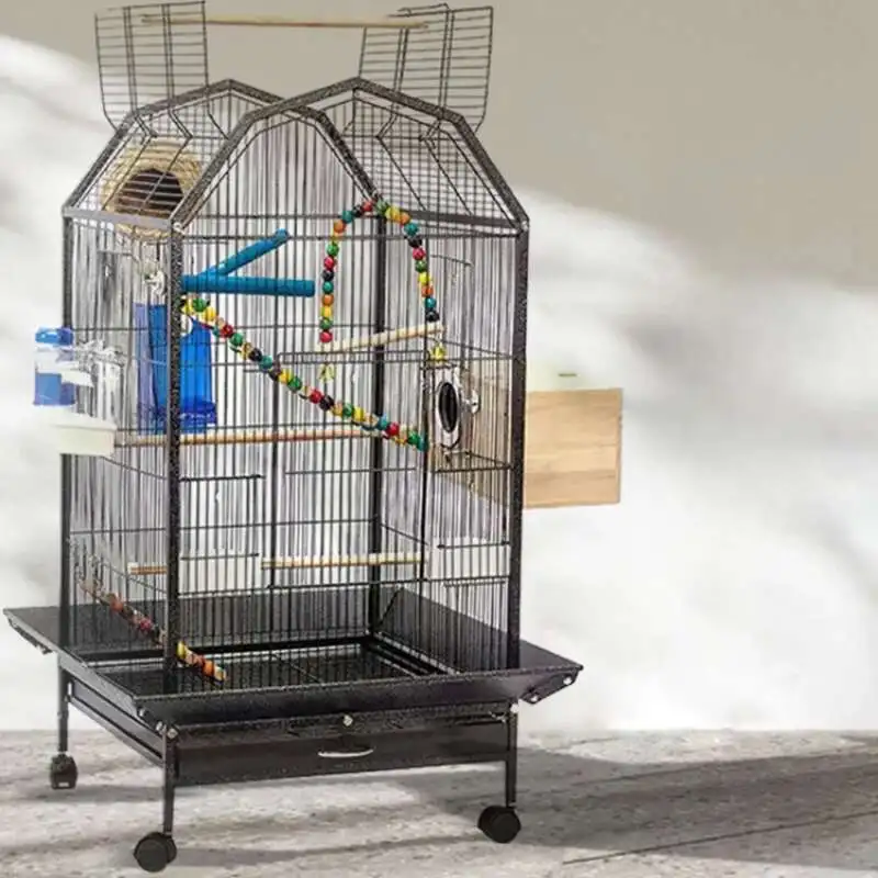 

Parrot Palomas Birdcage Accessories Black Cover Budgie Hamster Cage Passaros Rabbit Gaiola Para Passaros Pet Furniture CY50BC