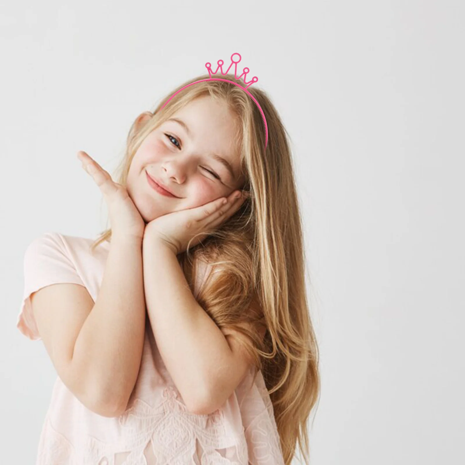 

9Pcs Children Hair Crown Headbands Multicolor Soft Kids Birthday Party Accessories Makeup Face Wash Hairbands Crown Headband