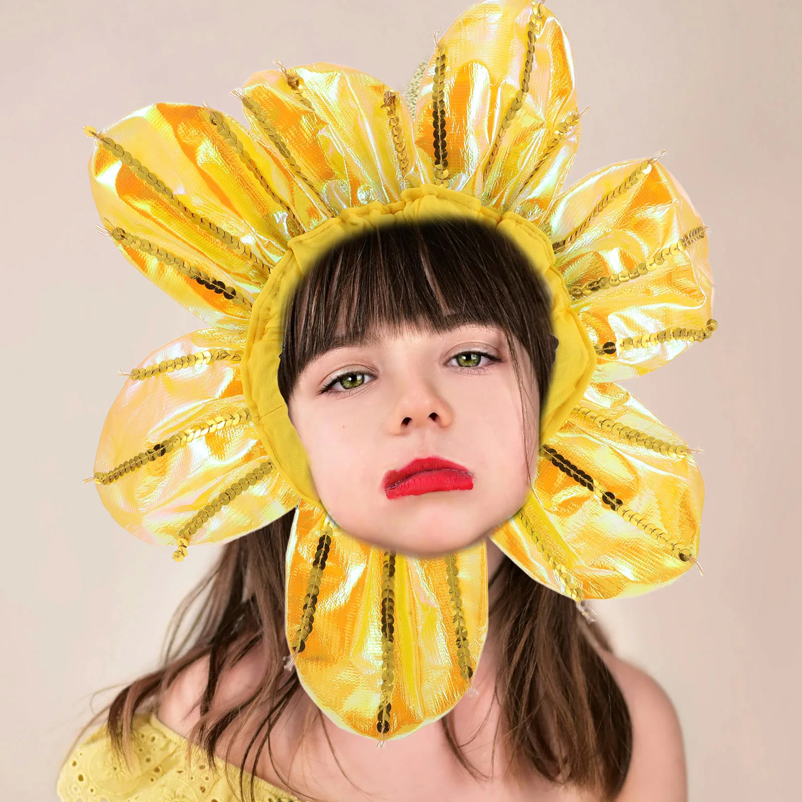 قبعة زهرة عباد الشمس اللطيفة للأطفال، قبعة حفلات ممتعة سهلة الارتداء بتصميم مريح، مثالية لأعياد الميلاد والتخرج والرقص