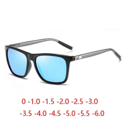0 -0.5 -1.0 To -6.0 Colorful Myopia Lens Sunglasses Men Polarized Aluminum Magnesium Driver Square Prescription Sunglasses Women