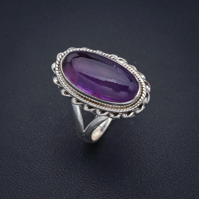 

StarGems Amethyst Handmade 925 Sterling Silver Ring 7.75 F2918